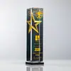 Trofeo de cristal de estrella pentagonal creativa de alta calidad, trofeo de competición, grabado para personal destacado, equipo, premios de reunión anual