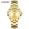 Relojes de Cuarzo de Lujo Ligero para Pareja LONGBO/ Superventas Transfronterizos Múltiples Colores Disponibles para el Viaje Diario Resistentes al Agua con Correa de Acero