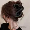 Presilha de Cabelo Triângulo Grande Hepburn, Presilha Tiburón de Concha de Cetim Francês para a Parte de Trás da Cabeça, Acessório de Cabelo de Luxo para Mulheres