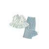 Fabricante Original Mdd Conjunto de Verão com Manga Curta para Meninas Estilo Doce Blusa e Calça de Pernas Largas Conjunto de Duas Peças para Crianças Pequenas Venda por Atacado