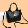 Bolso Femenino Transfronterizo con un Toque de Alta Gama, Textura de Cuero Vintage Aceitado y Encerado, Bolso de Mano Moderno y Elegante para Señoras de Mediana Edad, Bolso de Hombro y Cruzado