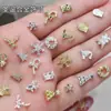 Joias para Nail Art de Natal Atacado Liga de Ouro e Prata Floco de Neve Sino Árvore de Natal Acessórios Decoração de Unha Usável Diamantes
