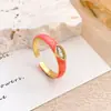 Anillo Esmalte Goteo de Aceite Anillo Elegante Nicho Gama Alta Ojo del Diablo Transfronterizo Moda Personalidad Accesorios de Nicho para Mujeres