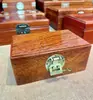 Mejor Producto Anual: Caja de Almacenamiento de Palo de Rosa Birmano, Caja de Joyería de Madera Maciza de un Solo Panel con Cerradura para Joyería y Documentos