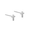 Aretes de Cruz Pequeña de Plata Esterlina S925 Cuerpo Ligero Cara Brillante Moda Japonesa y Coreana Elegantes Aretes de Lujo Ligero para Mujer Chapados en Oro