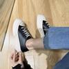 Estrela com sapatos femininos franceses Mary Jane 2024 novos Zhao Lusi com plataforma retro feia e fofa mona sapatos grandes