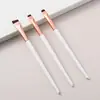 Pincel para delineador de ojos en ángulo cepillo para línea de agua cepillo de detalles pincel para maquillaje de ojos juego de 3 pincel ultra fino para cejas pincel con cola oblicua tipo hoz