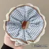 Elástico de cabelo com laço de renda francesa, scrunchie oversized, estilo casual, acessório de cabelo para coque elegante, faixa de cabelo, elástico de cabelo grande para mulheres