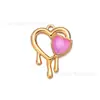 Pendente Coração Popular de Aço Inoxidável com Diamante Colorido Transfronteiriço Acessórios para Colar Brincos Pulseira Estilo Ins Europeu e Americano DIY