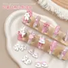 Pajarita Bichón Pequeño Manicura Joyería Cachorro de Dibujos Animados Lindo DIY Funda para Teléfono Móvil Accesorios de Diamantes para Uñas Portátiles Venta al por Mayor