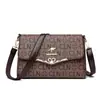 Bolso Cuadrado Pequeño Auténtico Estampado para Mujer 2025 Nuevo Versátil Bolso para Madre Política de Edad Media Bolso de Hombro Bolso de Mano Cruzado