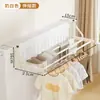 Organizador de Roupas para Dormitório Cabideiro de Aço Carbono Prateleira de Armazenamento Tipo Fixo ao Lado da Cama Cabide Organizador de Roupas