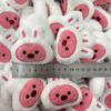 Lindo Conejito Blanco Cabeza Dibujo Animado Loopy Dibujo Animado Peluche Broche Calcetines Muñeca Muñeca