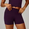 Shorts de Yoga Escovados de Secagem Rápida para Mulheres, Shorts Fitness de Cintura Alta com Controle da Barriga, Shorts Esportivos para Corrida com Levantamento de Glúteos, Estilo Transfronteiriço Europeu e Americano com Bolsos