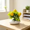 Fornecimento direto transfronteiriço de cinco grandes bonsais de frutas artificiais para decoração de casa de Ano Novo, ornamentos de plantas verdes em vaso de frutas da sorte de espuma