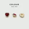 Botones metálicos de alta gama con forma de corazón incrustados con diamantes y perlas, botones de corazón para camisas, botones pequeños decorativos para cárdigans, camisas y chaquetas