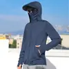 Ropa de Protección Solar Transpirable Anti-UV de Verano Unisex para Adolescentes Pesca al Aire Libre Chaqueta Fina Transpirable de Protección Solar