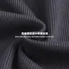 Tejido elástico de canalé 2*2, tejido elástico de canalé de algodón-spandex de 400 g, tejido de punto para puños y bajos de sudadera de otoño e invierno