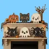Productos de madera, un artículo popular para ventas transfronterizas: un juego de 6 decoraciones de madera de Halloween, incluyendo figuras de zombis y fantasmas