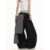 Pantalones Casuales de Pierna Ancha Sueltos Xpkaeax Estilo Americano a Cuadros con Diseño de Doble Cintura Nicho para Danza de Jazz Verano para Mujer