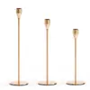 Velas Decorativas Pequenas Estilo Europeu Transfronteiriço Luxo Leve Romântico para Casamento Velas Douradas e Pretas Adereços para Jantar à Luz de Velas de Mesa