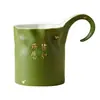 Taza de Café con Oro Espolvoreado Fabricante Xiaoqinggan Taza de Cerámica para Té y Café Estilo Chino de Aspecto Elegante Juego de Taza y Platillo para Café con Leche de la Tarde