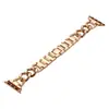 Para Apple Applewatch1-8 SE estilo Xiaoxiang cadena de mezclilla de fila única de metal correa de reloj iwatch