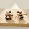 Pendientes de Palomitas de Maíz de Gama Alta, Accesorios de Perlas de Moda y Versátiles para el Viaje Diario