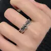 Molde de Pájaro Urraca Ráfaga de Estrellas Minimalista Flor de Iris Anillos de Pareja Vintage Lujo Ligero Nicho Versátil Personalidad Temperamento Anillos
