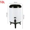 Cubo para Té de Leche, Cubo Aislado para Tiendas de Té de Leche, Cubo Comercial de Gran Capacidad 12L de Doble Capa Aislado y Conservador de Frío para Bebidas de Té y Leche de Soya