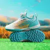 Dropshipping 2025 Primavera Nuevo Modelo Hebilla Giratoria Sin Cordones Niños Unisex Zapatillas de Fútbol Talla 30-39
