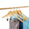 Cabide de roupas de cor retrô Suporte de roupas de madeira maciça Cabide de roupas Cabide de roupas para casa antiderrapante Guarda-roupa sem costura Madeira de madeira