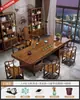 Juego Grande de Mesa de Té y Sillas de Madera Maciza, Una Mesa y Cinco Sillas, Mesa de Té de Estilo Chino Nuevo, Adecuado para Oficina o Uso en Casa, Estación para Preparar Té
