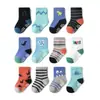 BÁSICOS PARA NIÑOS Calcetines de algodón nuevos con dibujos animados para niños de Amazon, calcetines antideslizantes para el suelo, calcetines de media pantorrilla para bebé, calcetines para niñas