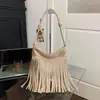 Bolso Cruzado Retro Estilo Coreano Color Sólido Borla Otoño/Invierno 2026 Nuevo Estilo Literario Versátil Moderno Popular de Hombro Único