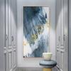Arte Moderno de Lujo Ligero Abstracto Textura Azul Pintura Colgante Mural Sin Marco Núcleo Pintura Decorativa Núcleo Pintura en Lienzo con Pulverización de Alta Definición