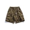 Pantalones Cargo Camuflaje Batik Retro Shensi con Bolsillo Grande de Solapa Shorts de Carga para Hombre Algodón Holgado Verano Pantalones de Tres Cuartos 1755