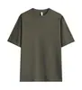 Camiseta de Algodão Pesado 240G Gola Redonda Cor Sólida Camiseta Base Camiseta Roupa de Trabalho Manga Curta Camiseta Masculina Personalização