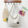 Bolsa de Lona Directa de Fábrica para Mujer de Un Solo Hombro de Gran Capacidad Nueva Bolsa Tote de Lona Estilo Mori Simple Bolso Cruzado para el Cabello