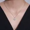 Pingente Flor de Trevo de Quatro Folhas em Prata S925 Colar de Prata Esterlina Corrente para Clavícula de Luxo Leve Nicho Joias de Alto Padrão Venda por Atacado