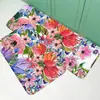 Alfombrillas de Suelo Estilo Nórdico Estampado de Plantas Transfronterizas Alfombrillas Absorbentes para Cocina Alfombrillas Antideslizantes Resistentes a Manchas para Baño Alfombra para Dormitorio Felpudos