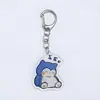 Llavero de Acrílico 2D Dibujos Animados Anime Pokemon Mercancía Muñeco Versión Q Colgante para Mochila Lindo