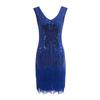 Vestido de Lentejuelas Tejido a Mano con Flecos Explosivos Calidad Amazon Vestido de Película Retro Europeo y Americano de los Años 1920