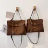Bolso Tote de Gran Capacidad para Mujer Transfronterizo, Bolso de Hombro Debajo del Brazo, Bolso Kelly Vintage de Gamuza Mate de Alta Gama