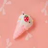 Cono de Helado Mini de Resina Simulada DIY Material para Funda de Teléfono Móvil con Crema Accesorios para el Cabello Pinza Colgante Accesorios Colgantes