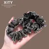 Elástico de Cabelo Brilhante de Cristal Luxuoso e de Alta Qualidade, Elástico de Cabelo Moderno de Alta Elasticidade para Penteados de Coque, Novo Elástico de Cabelo Estilo Coreano para Mulheres