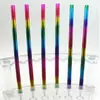 Bolígrafo de plástico de color degradado arcoíris, nuevo color, portalápices, accesorios para bolígrafos de manualidades creativas, venta al por mayor, alto valor de color