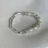 Anillo de Plata Rota con Puntadas de Perla Alternativas de Nicho para Mujer Estilo Ins Viento Frío Dulce Fresco Versátil Anillo de Moda Lujo Ligero Elegante Elegante