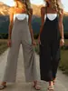 Primavera 2026 Nuevo Estilo Japonés y Coreano Estilo Casual Tejido Poliéster Sin Mangas Tirantes Pantalones de Pierna Ancha Transfronterizo Europeo y Americano