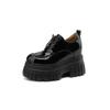 Zapatos de Mocasín Casuales de Capa Única Aumentados de Altura, Estilo Británico, de Moda, Combinan con Todo, Tacón de Suela Gruesa, Boca Profunda, Frescos y Atractivos, Colección Primavera 8CM